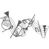 imageDeco 79 Metal Musical Notes Home Wall Decor Wavy Wall Sculpture Wall Art 49quot x 1quot x 21quot BlackBrown