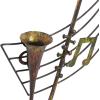 imageDeco 79 Metal Musical Notes Home Wall Decor Wavy Wall Sculpture Wall Art 49quot x 1quot x 21quot BlackBrown