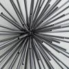 imageDeco 79 Metal Starburst Home Wall Decor 3D Wall Sculpture Set of 3 Wall Art 16quot 20quot 24quotW BlackBlack