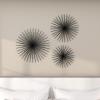 imageDeco 79 Metal Starburst Home Wall Decor 3D Wall Sculpture Set of 3 Wall Art 16quot 20quot 24quotW BlackBlack