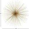 imageDeco 79 Metal Starburst Home Wall Decor 3D Wall Sculpture Set of 3 Wall Art 16quot 20quot 24quotW BlackGold