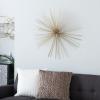 imageDeco 79 Metal Starburst Home Wall Decor 3D Wall Sculpture Set of 3 Wall Art 16quot 20quot 24quotW BlackGold