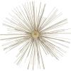 imageDeco 79 Metal Starburst Home Wall Decor 3D Wall Sculpture Set of 3 Wall Art 16quot 20quot 24quotW BlackGold