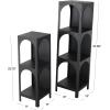 imageDeco 79 Traditional Wood Rectangle Shelving Unit 16quot x 12quot x 40quot WhiteBlack