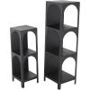 imageDeco 79 Traditional Wood Rectangle Shelving Unit 16quot x 12quot x 40quot WhiteBlack