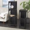 imageDeco 79 Traditional Wood Rectangle Shelving Unit 16quot x 12quot x 40quot WhiteBlack