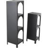 imageDeco 79 Traditional Wood Rectangle Shelving Unit 16quot x 12quot x 40quot WhiteBlack