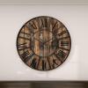 imageDeco 79 Wood Decorative Clock  Carved Wall Clock for Home 25quot x 3quot x 25quot Brown36x 36
