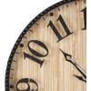 imageDeco 79 Wood Decorative Clock  Carved Wall Clock for Home 25quot x 3quot x 25quot BrownLight Brown