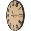 imageDeco 79 Wood Decorative Clock  Carved Wall Clock for Home 25quot x 3quot x 25quot BrownLight Brown