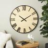 imageDeco 79 Wood Decorative Clock  Carved Wall Clock for Home 25quot x 3quot x 25quot BrownLight Brown