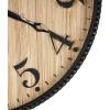 imageDeco 79 Wood Decorative Clock  Carved Wall Clock for Home 25quot x 3quot x 25quot BrownLight Brown