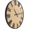 imageDeco 79 Wood Decorative Clock  Carved Wall Clock for Home 25quot x 3quot x 25quot BrownLight Brown