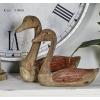 imageDeco 79 Wood Duck Decorative Sculpture Home Decor Statues Set of 2 Accent Figurines 13quot 11quotW BrownBrownRed