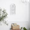 imageDeco 79 Wood Scroll Home Wall Decor Arched Window Inspired Wall Sculpture with Metal Scrollwork Relief Wall Art 10quot x 1quot x 20quot White