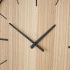 imageDeco 79 Wooden Decorative Wall Clock Wavy Wall Clock for Home with Black Hands and Markers Wall Clock for Room 21quot x 2quot x 23quot Brown