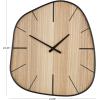 imageDeco 79 Wooden Decorative Wall Clock Wavy Wall Clock for Home with Black Hands and Markers Wall Clock for Room 21quot x 2quot x 23quot Brown