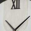 imageThe Novogratz Wood Geometric Decorative Wall Clock  Art Deco Inspired Line Art for Home With Black Accents 24quot x 2quot x 24quot White