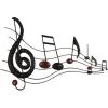imageDeco 79 Metal Musical Notes Home Wall Decor Wavy Wall Sculpture Wall Art 49quot x 1quot x 21quot BlackBrown