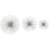 imageDeco 79 Metal Starburst Home Wall Decor 3D Wall Sculpture Set of 3 Wall Art 16quot 20quot 24quotW BlackSilver