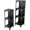 imageDeco 79 Traditional Wood Rectangle Shelving Unit 16quot x 12quot x 40quot WhiteBlack
