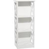 imageDeco 79 Traditional Wood Rectangle Shelving Unit 16quot x 12quot x 40quot WhiteWhite