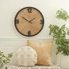 imageDeco 79 Wood Decorative Clock  Carved Wall Clock for Home 25quot x 3quot x 25quot BrownBrown