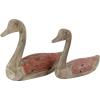 imageDeco 79 Wood Duck Decorative Sculpture Home Decor Statues Set of 2 Accent Figurines 13quot 11quotW BrownBrownRed