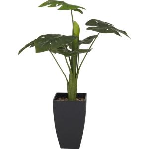 imageDeco 79 Faux Foliage Monstera Artificial Plant with Black Tapered Pot 28quot x 22quot x 27quot Green28 x 22 x 27