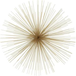 imageDeco 79 Metal Starburst Home Wall Decor 3D Wall Sculpture Set of 3 Wall Art 16quot 20quot 24quotW BlackGold