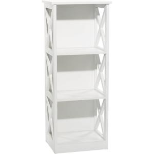imageDeco 79 Traditional Wood Rectangle Shelving Unit 16quot x 12quot x 40quot WhiteWhite