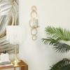 imageCosmoLiving by Cosmopolitan Metal Geometric Wall Sconce Stacked Circle with Glass Holder 7quot x 7quot x 25quot GoldGold