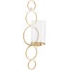 imageCosmoLiving by Cosmopolitan Metal Geometric Wall Sconce Stacked Circle with Glass Holder 7quot x 7quot x 25quot GoldGold