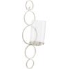 imageCosmoLiving by Cosmopolitan Metal Geometric Wall Sconce Stacked Circle with Glass Holder 7quot x 7quot x 25quot GoldSilver