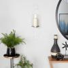 imageCosmoLiving by Cosmopolitan Metal Geometric Wall Sconce Stacked Circle with Glass Holder 7quot x 7quot x 25quot GoldSilver
