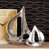 imageDeco 79 Aluminum Metal Sail Boat Decorative Sculpture Home Decor Statues Set of 3 Accent Figurines 12quot 8quot 7quotH Silver