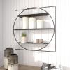 imageDeco 79 Metal 3 Shelves Wall Shelf 32quot x 5quot x 32quot Black