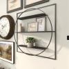 imageDeco 79 Metal 3 Shelves Wall Shelf 32quot x 5quot x 32quot Black