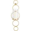 imageCosmoLiving by Cosmopolitan Metal Geometric Wall Sconce Stacked Circle with Glass Holder 7quot x 7quot x 25quot GoldGold