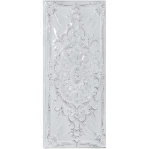 imageDeco 79 Metal Scroll Home Wall Decor Wall Sculpture with Embossed Details Wall Art 19quot x 2quot x 37quot White19L x 2W