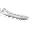 imageDeco 79 Aluminum Metal Living Room Decor Tray Live Edge Ottoman Tray Serving Tray 19quot x 7quot x 4quot Silver