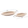 imageDeco 79 Aluminum Metal Tray Set of 2 27quot 22quotW Bronze