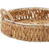 imageDeco 79 Dried Plant Handmade Woven Tray Set of 2 18quot 20quotW Brown