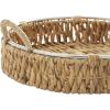 imageDeco 79 Dried Plant Handmade Woven Tray Set of 2 18quot 20quotW Brown