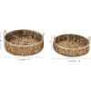 imageDeco 79 Dried Plant Handmade Woven Tray Set of 2 18quot 20quotW Brown
