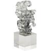imageDeco 79 Glass Abstract Handmade Decorative Sculpture Freeform Home Decor Statue with Clear Square Base Accent Figurine 8quot x 5quot x 18quot Clear6 x 3 x 10