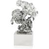imageDeco 79 Glass Abstract Handmade Decorative Sculpture Freeform Home Decor Statue with Clear Square Base Accent Figurine 8quot x 5quot x 18quot Clear6 x 3 x 10