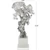 imageDeco 79 Glass Abstract Handmade Decorative Sculpture Freeform Home Decor Statue with Clear Square Base Accent Figurine 8quot x 5quot x 18quot Clear8 x 4 x 15