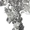 imageDeco 79 Glass Abstract Handmade Decorative Sculpture Freeform Home Decor Statue with Clear Square Base Accent Figurine 8quot x 5quot x 18quot Clear8 x 4 x 15