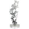 imageDeco 79 Glass Abstract Handmade Decorative Sculpture Freeform Home Decor Statue with Clear Square Base Accent Figurine 8quot x 5quot x 18quot Clear8 x 5 x 18